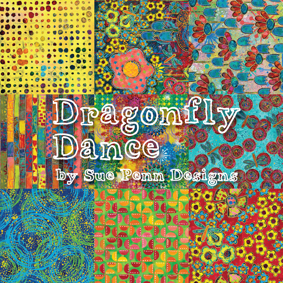 Dragonfly Dance by Sue Penn Designs with FreeSpirit Fabrics
