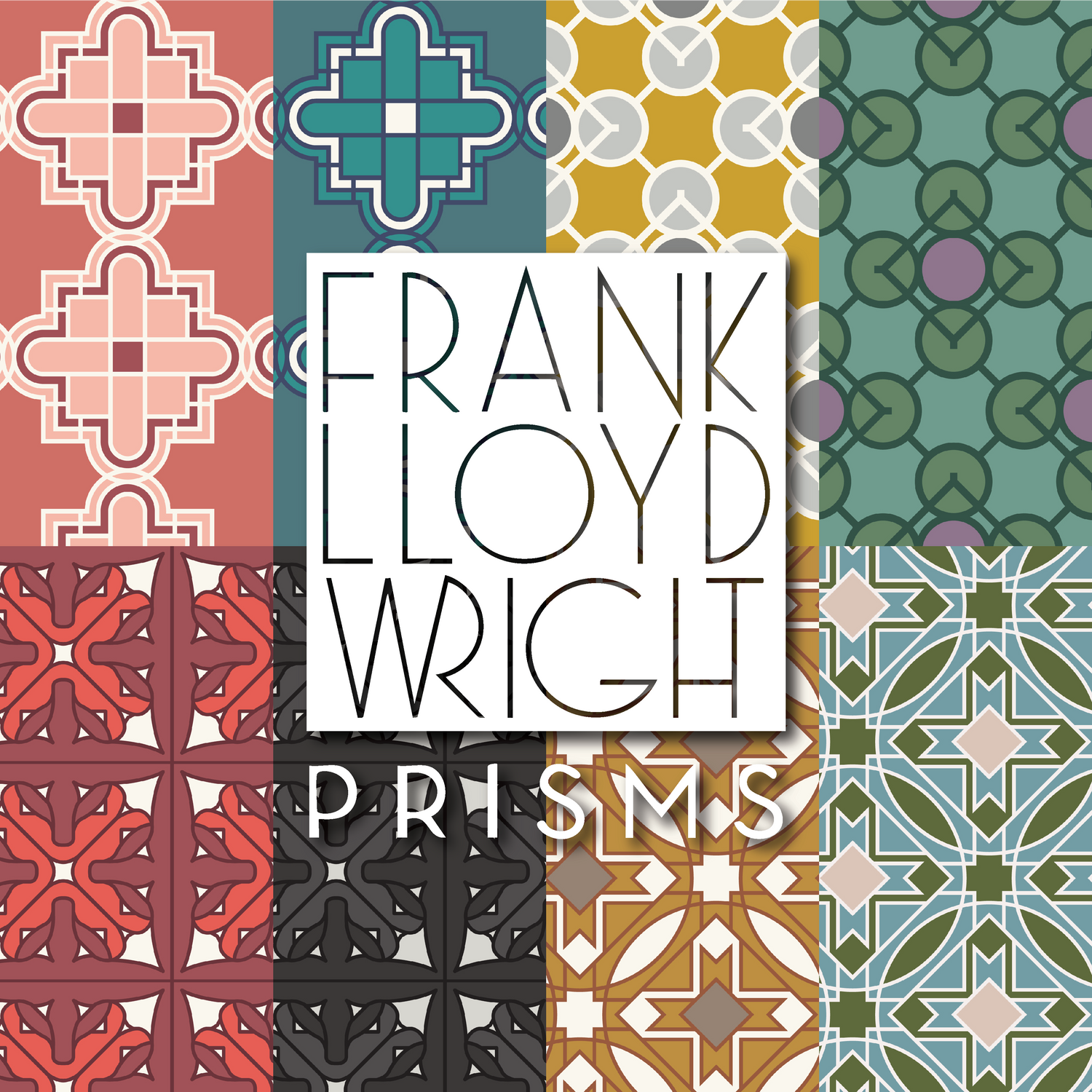 Frank Lloyd Wright Collection – Wright Prisms Barkcloth with Cloud9 Fabrics