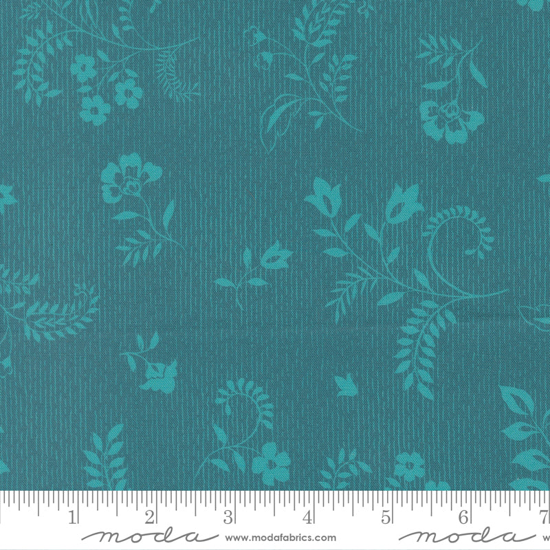 Parlor – Boho Flowers Peacock (Half Yard Cut) – by Crystal Manning with Moda Fabrics
