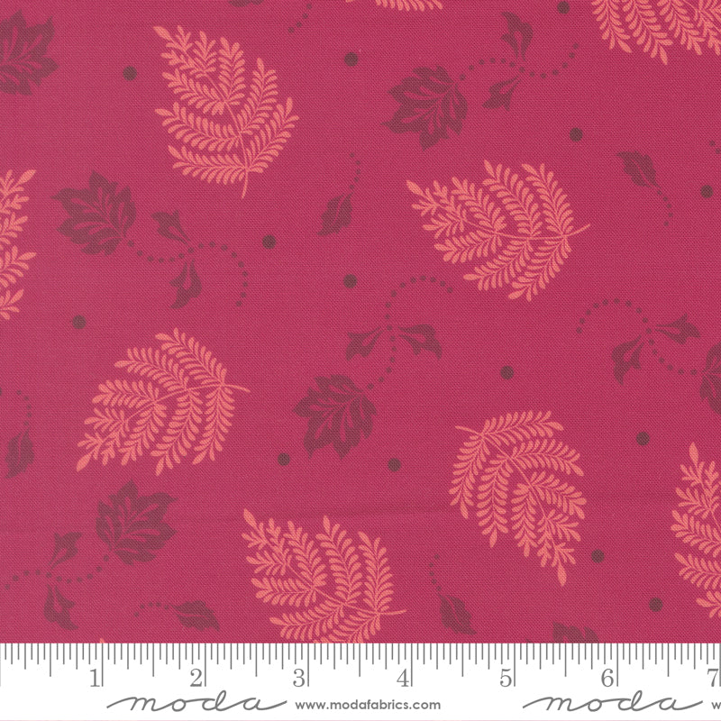 Sitara - Paisley Leaf in Pomegranate - by Crystal Manning with Moda Fabrics