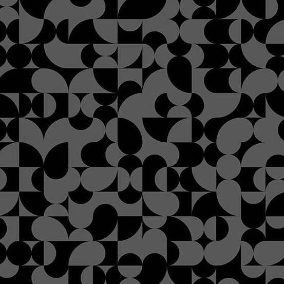 Still - Black Half Dome (Half Yard Cut) by Libs Elliott with Andover Fabrics