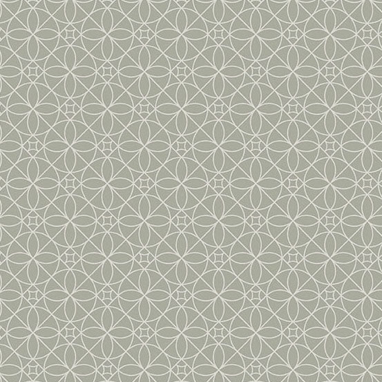 Still - Grey Cosmic Cactus Flower - by Libs Elliott with Andover Fabrics