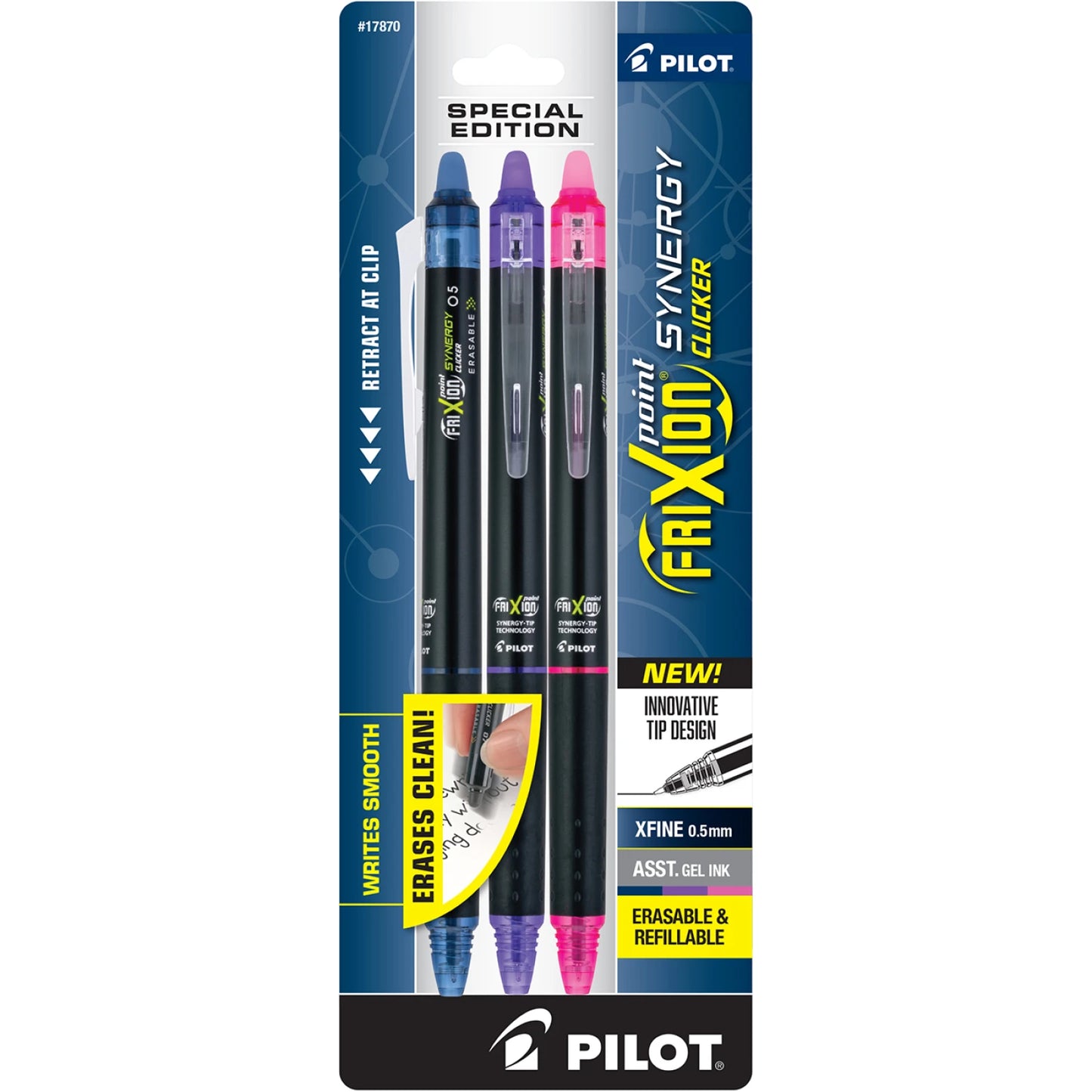 FriXion Point Synergy Clicker Pen - Extra Fine - 3 pk