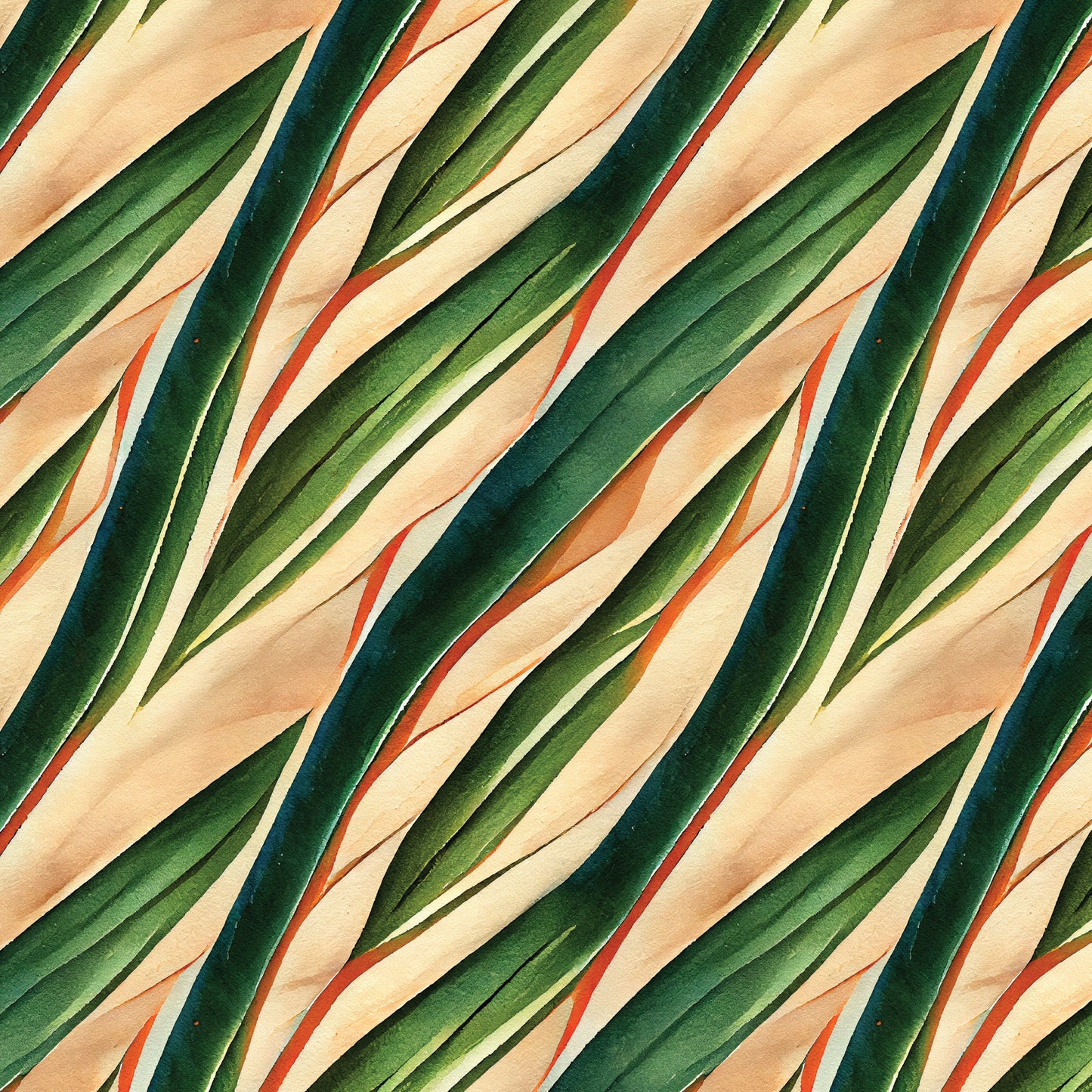 Bali Dreams - Red Palms by Penn Gray Design with Cloud9 Organic Fabrics