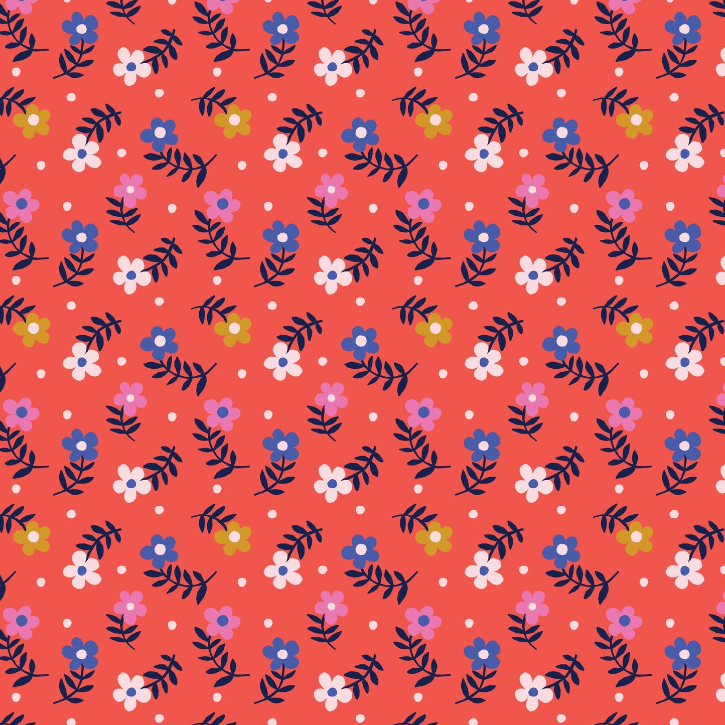 Wonder Jungle - Jazzy Floret (Half Yard Cut) - by Pip & Lo with Cloud9 Fabrics