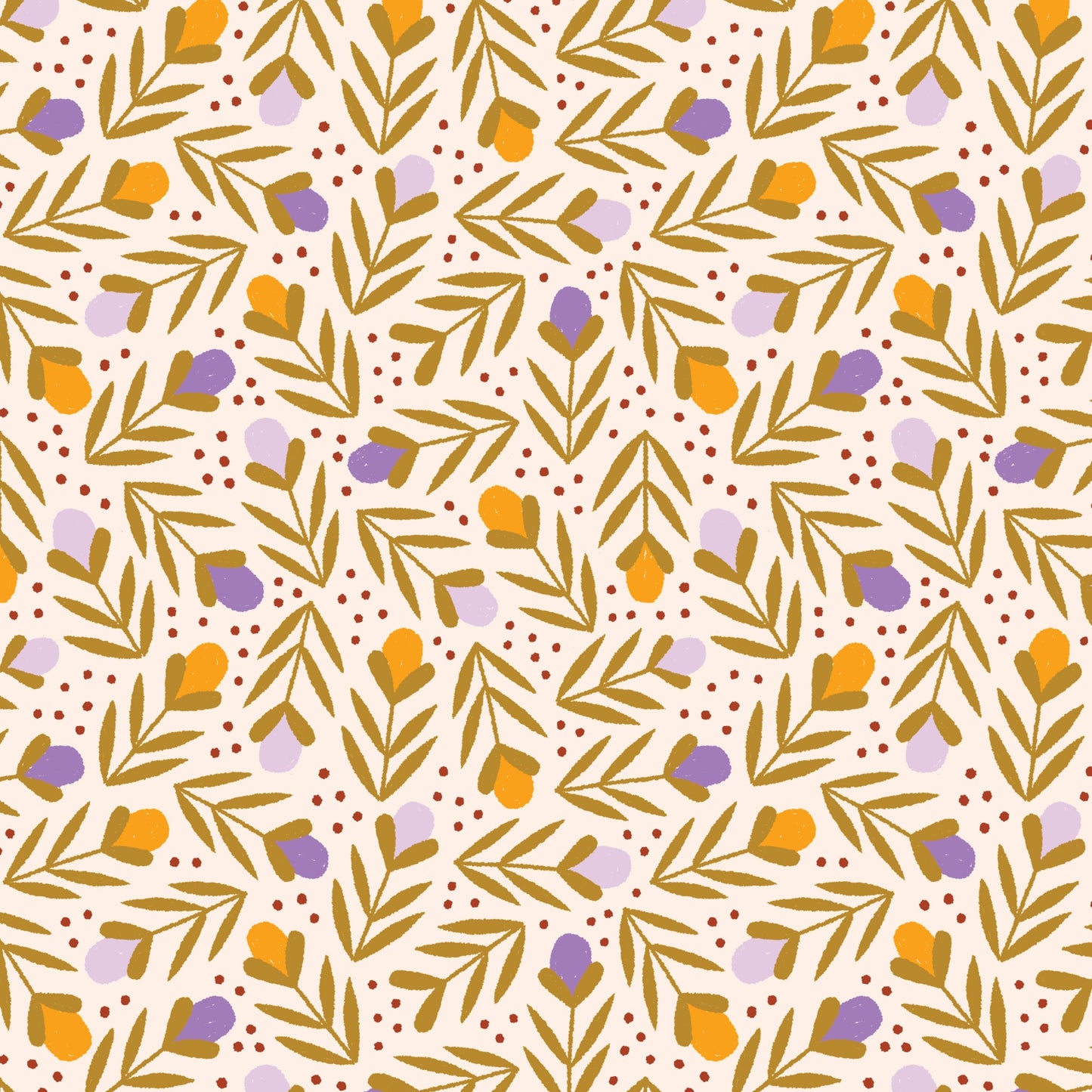 Retro Meadow - Buds - by Sophie Rowe with Cloud9 Fabrics
