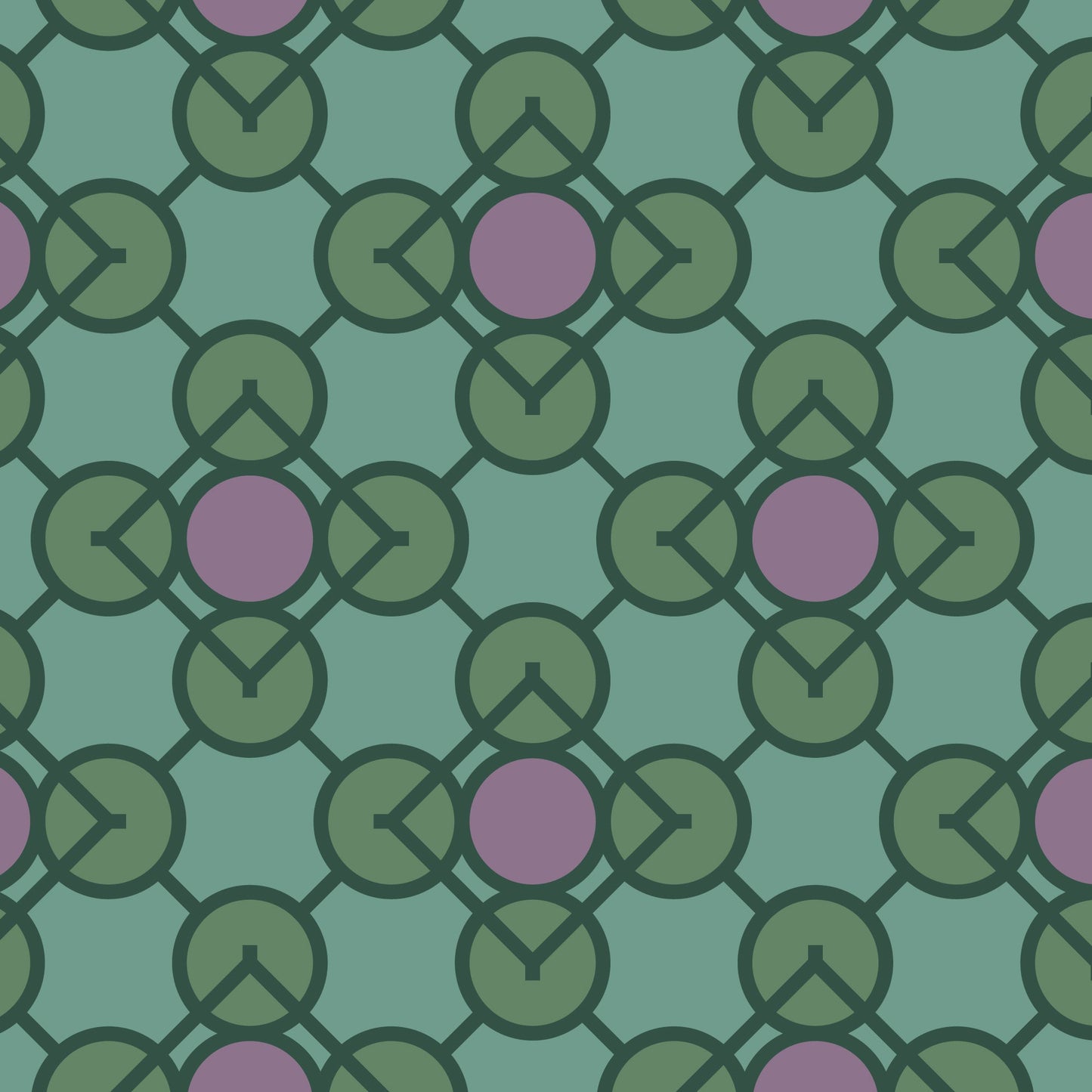 Frank Lloyd Wright Prism 228334 in Green/Lilac
