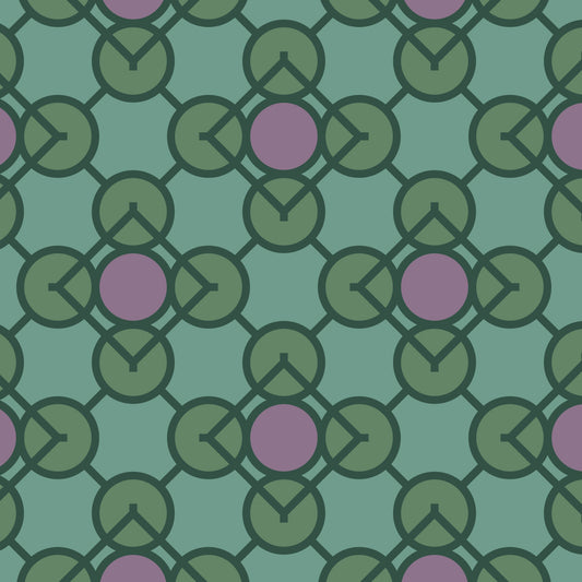 Frank Lloyd Wright Prism 228334 in Green/Lilac