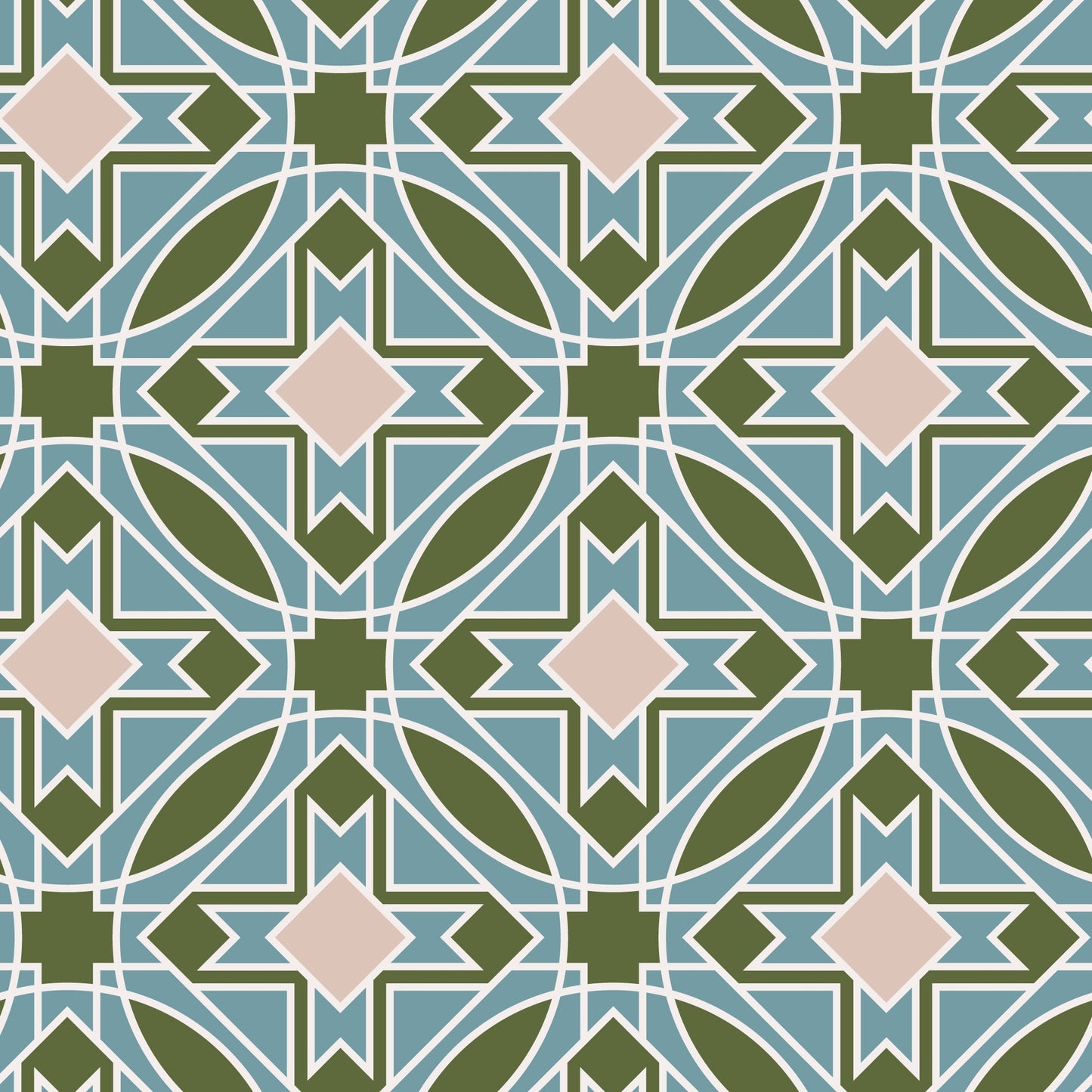 Frank Lloyd Wright Prism 228338 in Olive/Blue