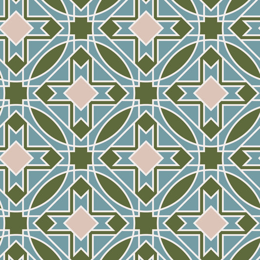 Frank Lloyd Wright Prism 228338 in Olive/Blue