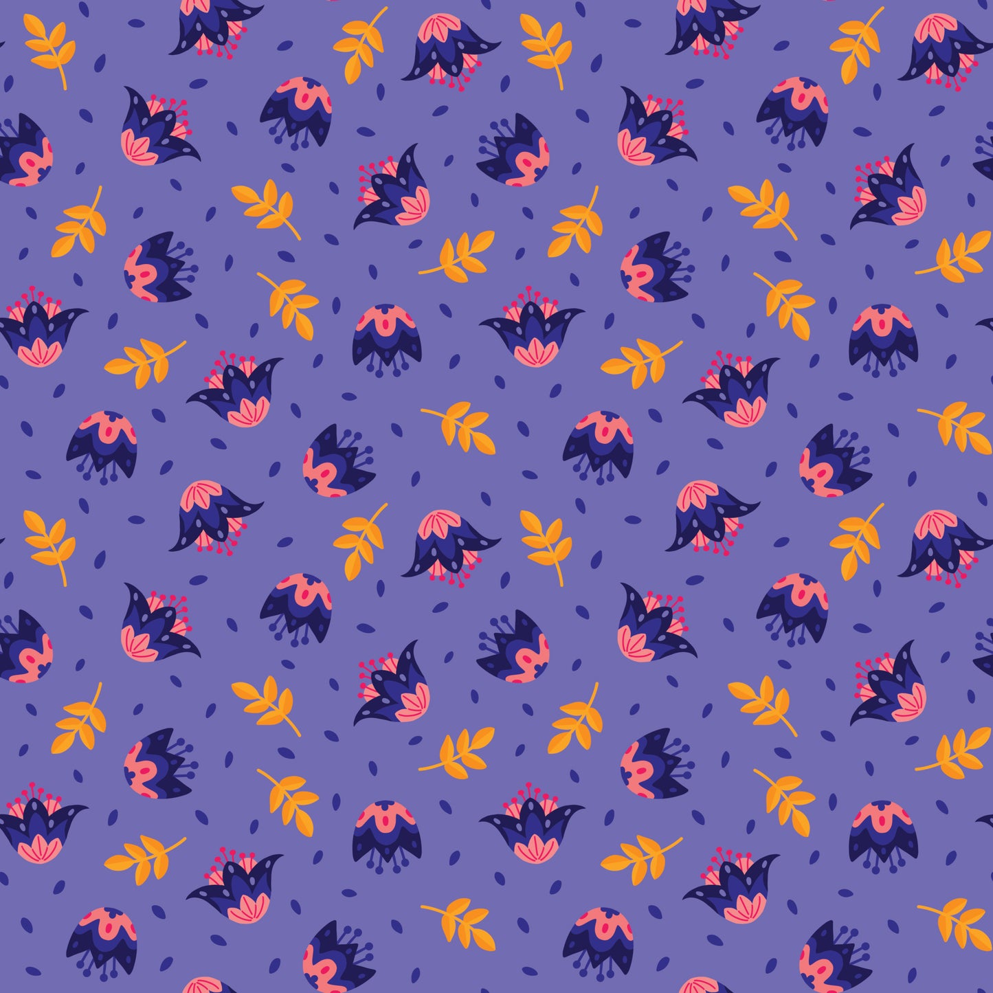 Blooming Garden - Flower Dance in Blue - by Jojulein Design with Cloud 9 Organic Fabrics