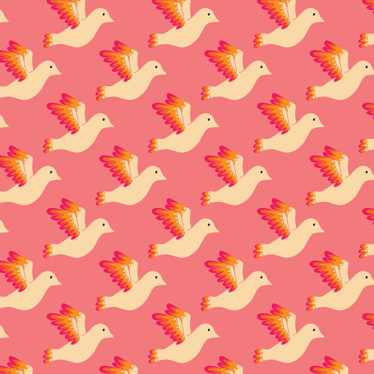 Blooming Garden - Birdies in Pink - by Jojulein Design with Cloud 9 Organic Fabrics