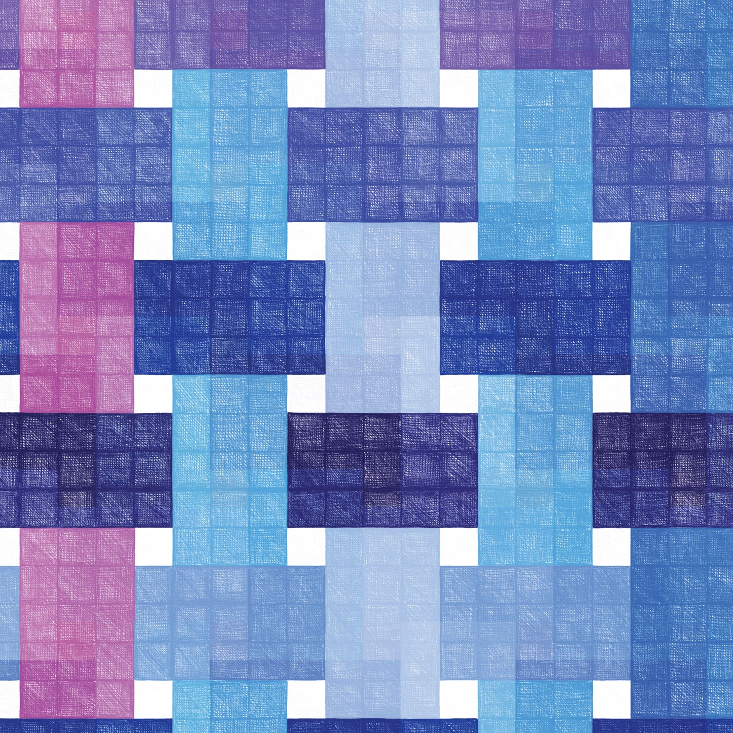 Pop & Plaids - Woven Sky - by Rachel Parker with Cloud 9 Organic Fabrics