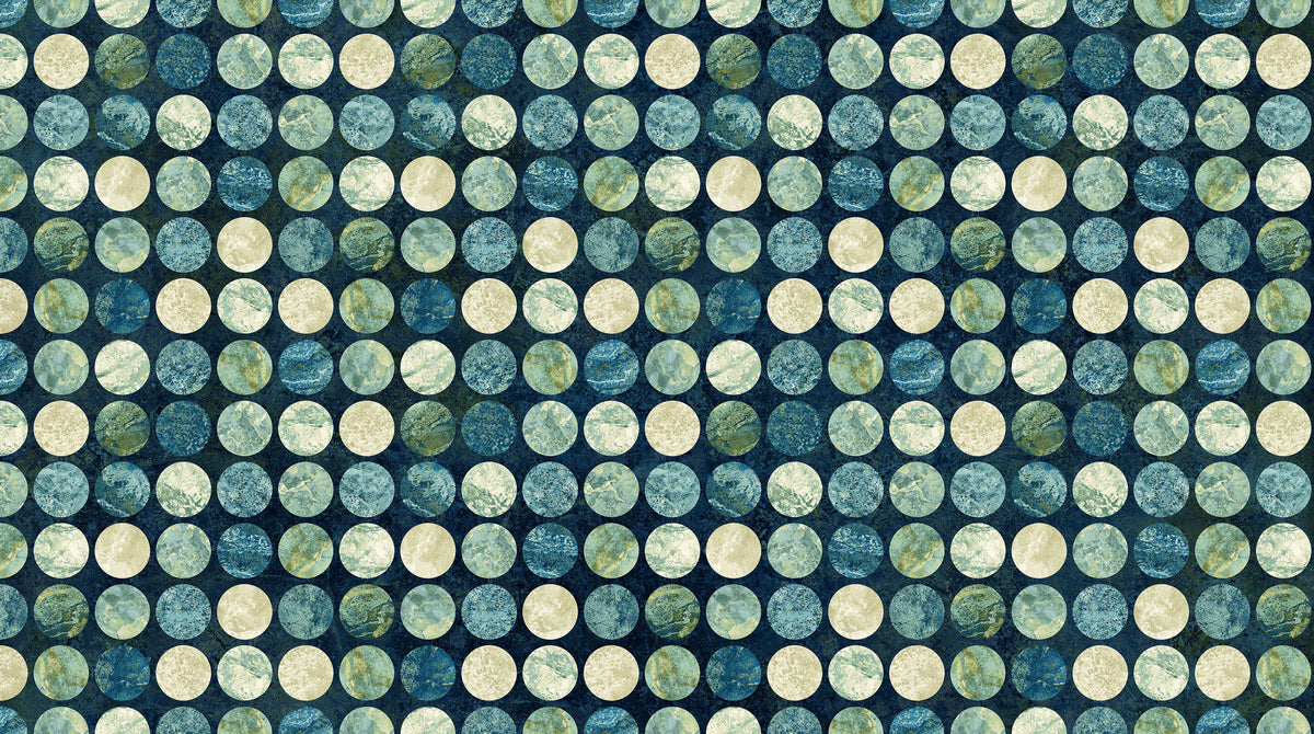 Synchronicity - Big Dots in Navy - by Linda Ludovico with Northcott Fabrics