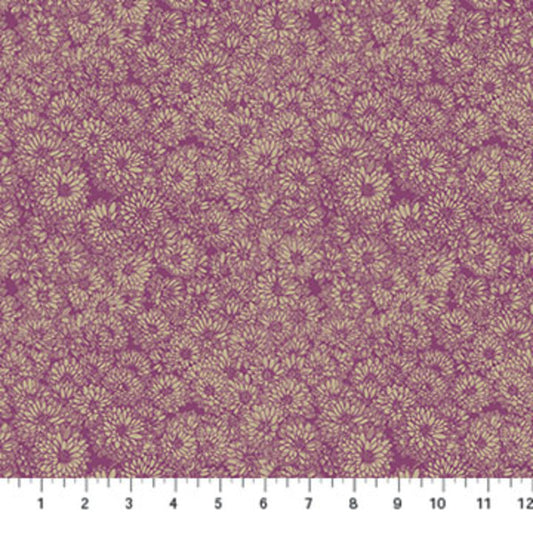 Indelible - Mums in Mauve - by Anna Maria Textiles