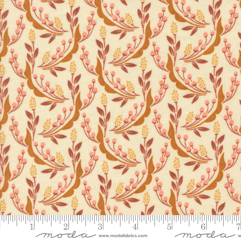 Acorn Hollow - Harvest Florals Wheat Ecru - by BasicGrey for Moda Fabrics