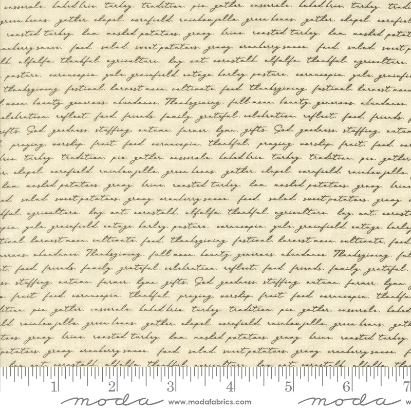 Acorn Hollow - Campfire Text and Words Script Ecru - by BasicGrey for Moda Fabrics