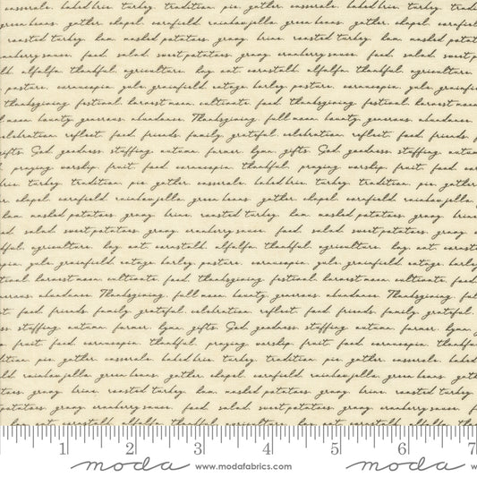 Acorn Hollow - Campfire Text and Words Script Ecru - by BasicGrey for Moda Fabrics