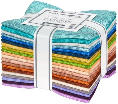Chalk & Charcoal Nuance Fat Quarter Bundle by Jennifer Sampou with Robert Kaufman Fabrics