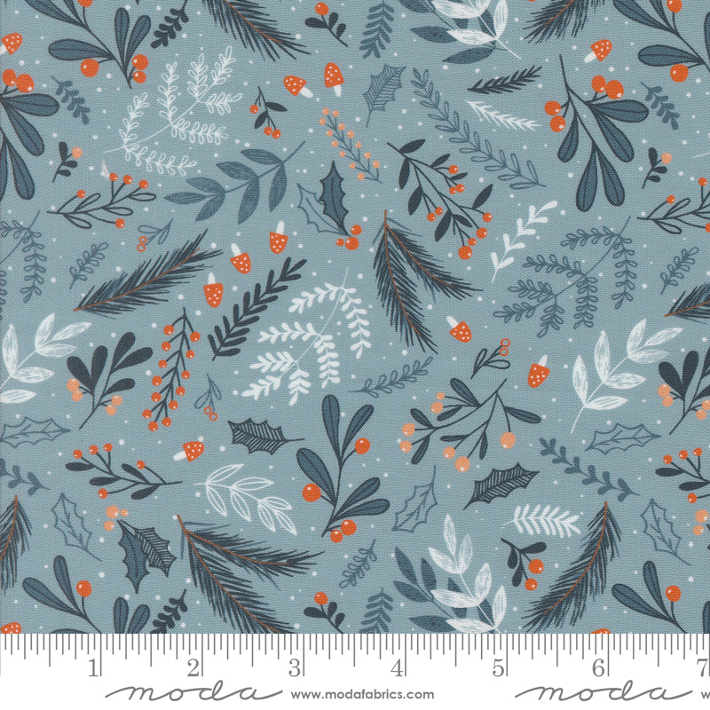 Purrfect Christmas - Holly and Pine - Igloo - by Elena Amo for Moda Fabrics