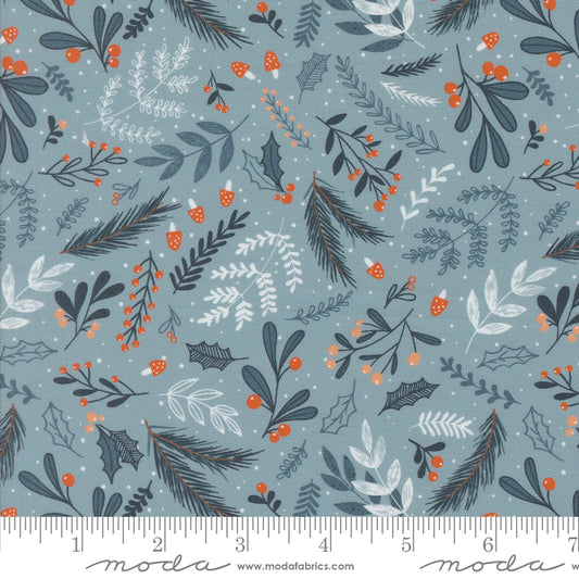 Purrfect Christmas - Holly and Pine - Igloo - by Elena Amo for Moda Fabrics