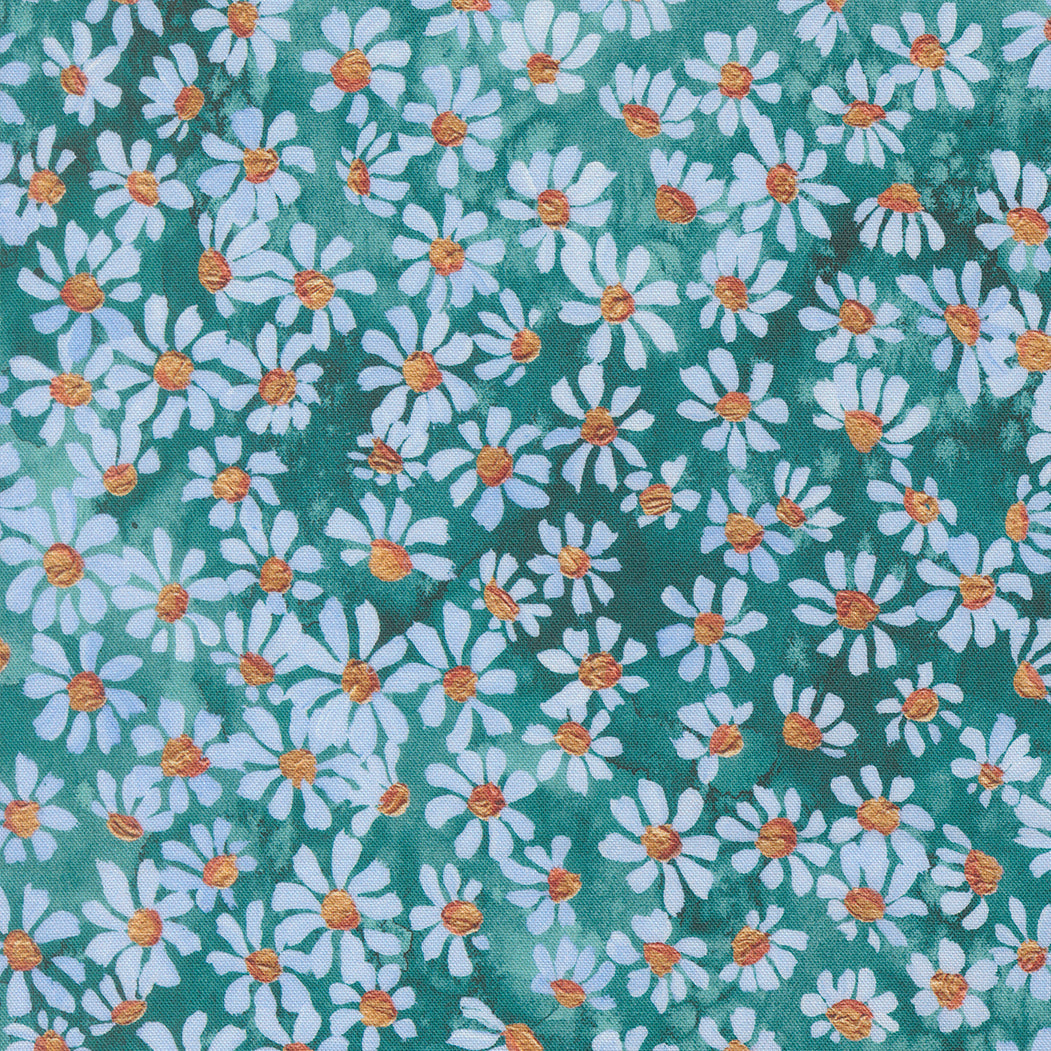 Soulstice - Bitty Pretty Florals in Turquoise - by Create Joy Project with Moda Fabrics
