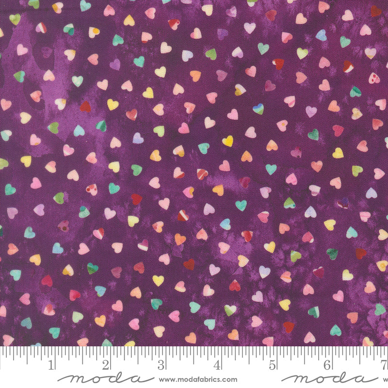Fleur The Love - Sweetheart in Plum - by Create Joy Project with Moda Fabrics