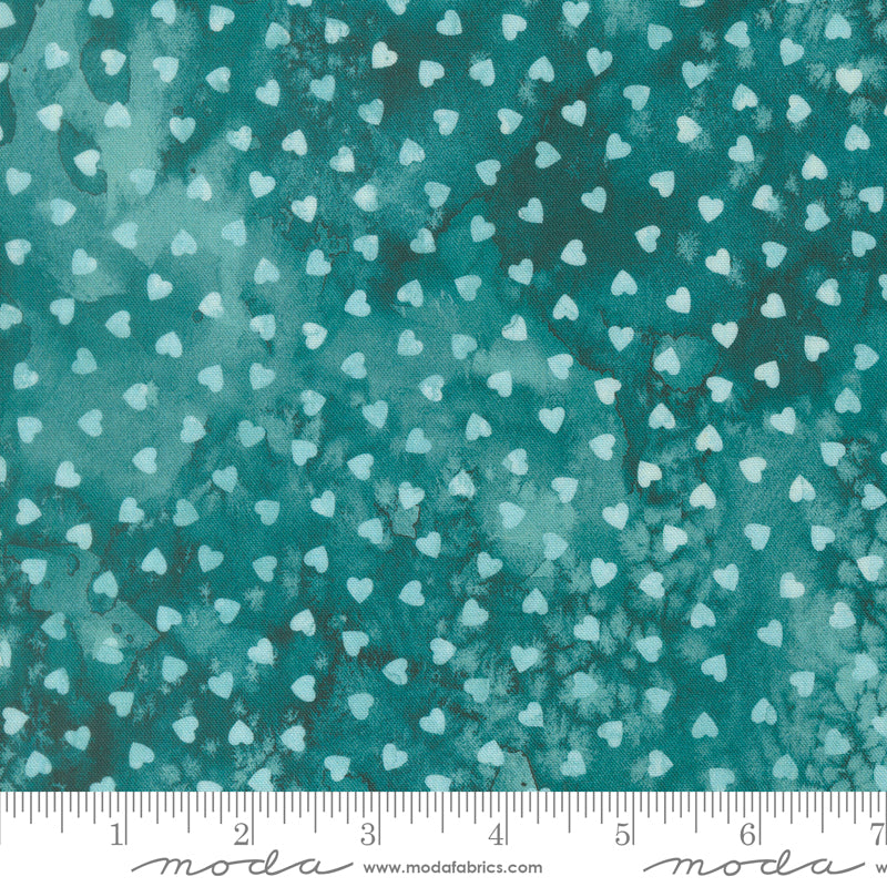 Fleur The Love - Sweetheart in Teal - by Create Joy Project with Moda Fabrics