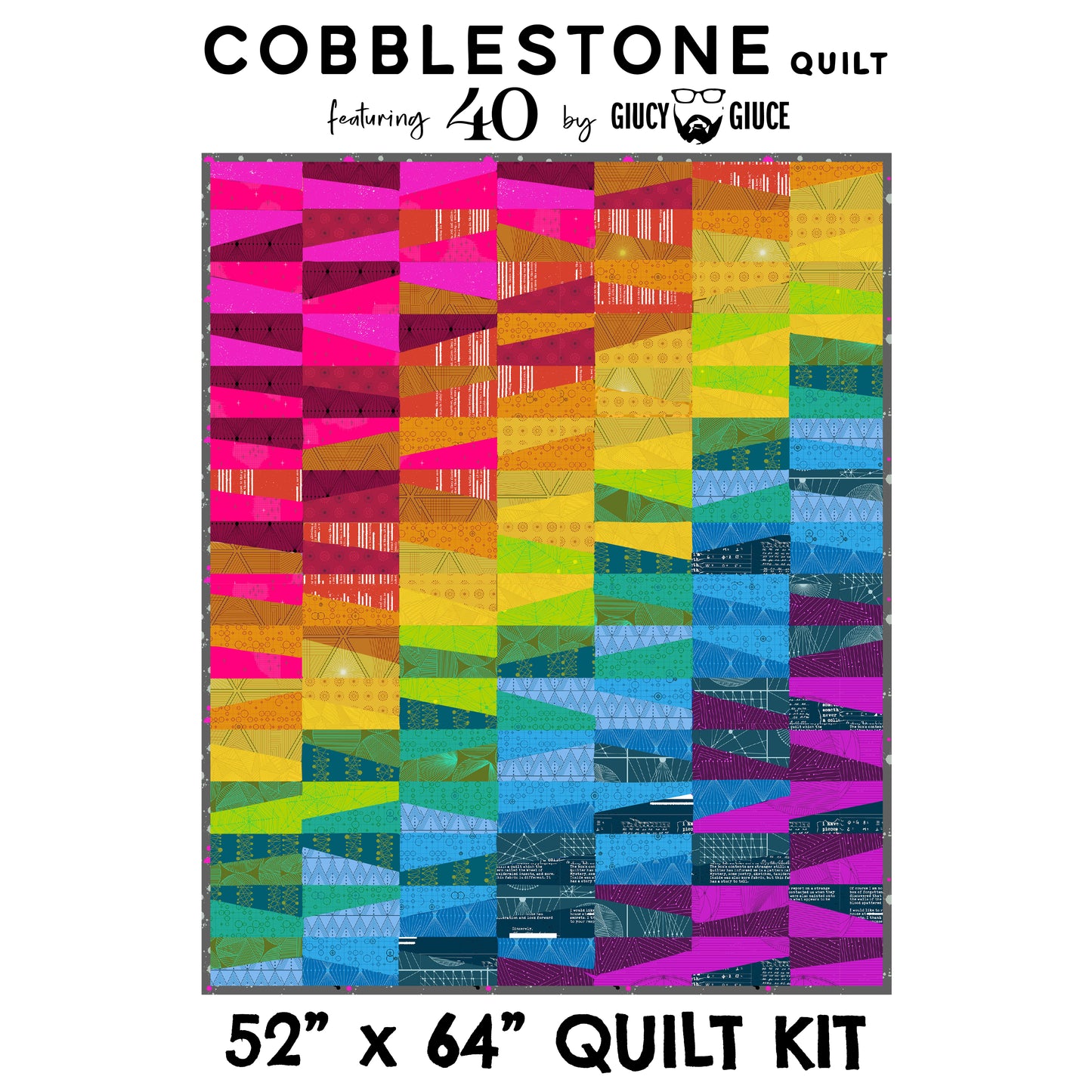 Cobblestone Quilt Kit – Featuring 40 by Giucy Giuce with Andover Fabrics