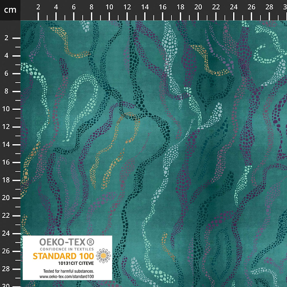 Colourful Leaves - Flow Lines - by Stof Fabrics