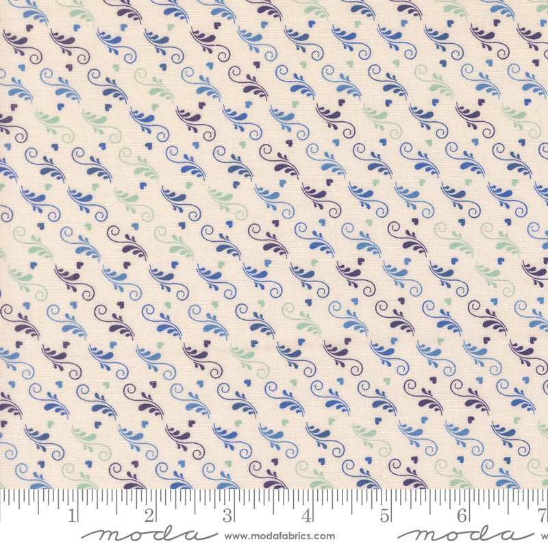 Legendary Love - Love is in the Air Porcelain Navy by Sarah Thomas of Sariditty with Moda Fabrics