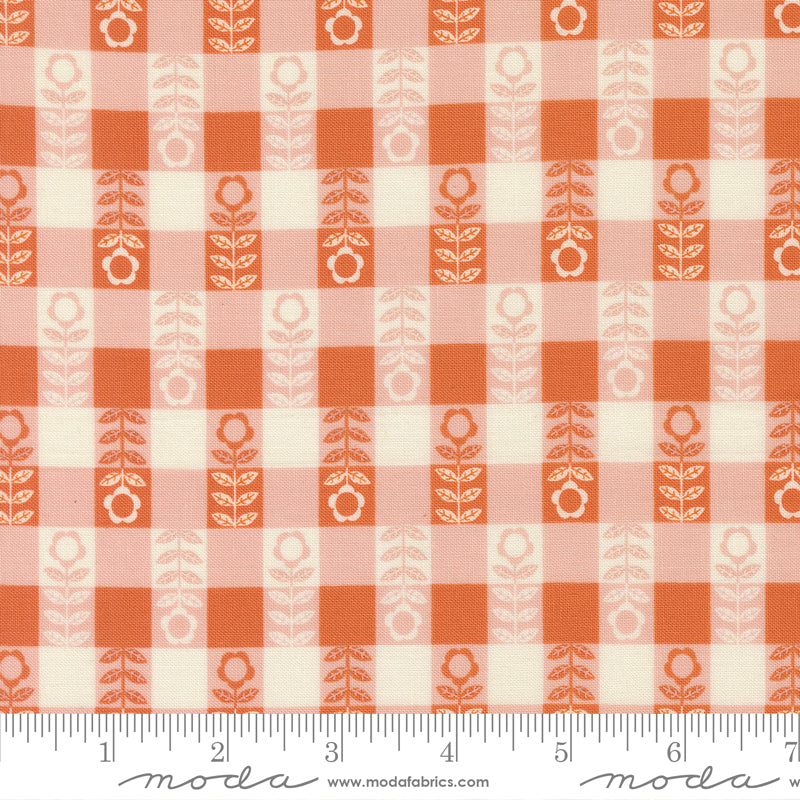 Night Owl – Flower Plaid in Petal (Half Yard Cut) – by Gingiber with Moda Fabrics