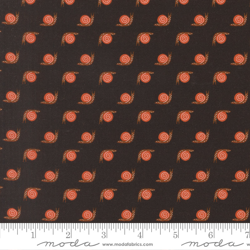 Night Owl – Snail in Midnight (Half Yard Cut) – by Gingiber with Moda Fabrics