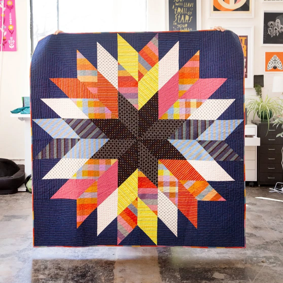 Homestead Star Quilt Pattern - 60" x 60" by Plains & Pine