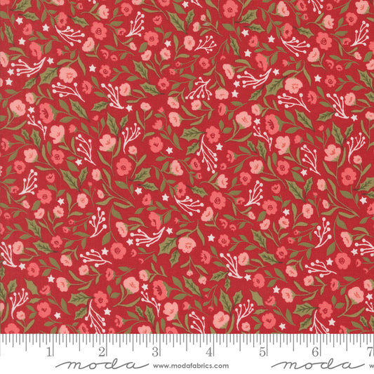 Berry & Pine - Christmas Posies - Cranberry - by Lella Boutique for Moda Fabrics