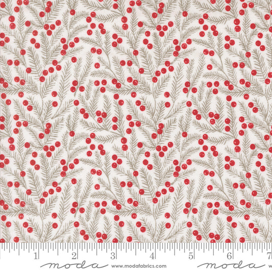 Berry & Pine - Pine Needles - Snow - by Lella Boutique for Moda Fabrics
