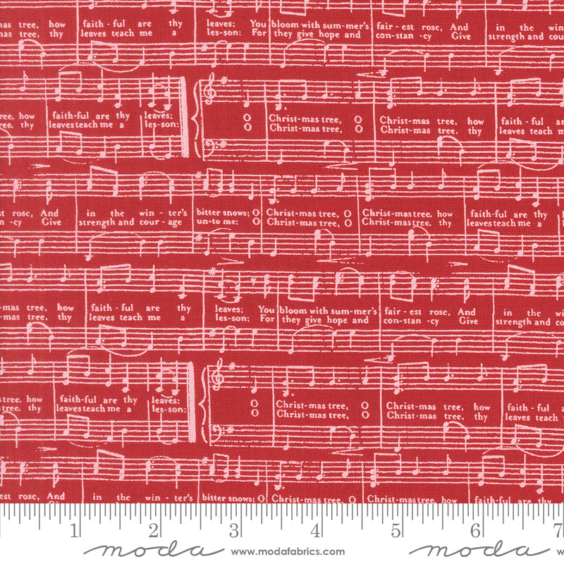 Berry & Pine - O Christmas Tree - Cranberry - by Lella Boutique for Moda Fabrics