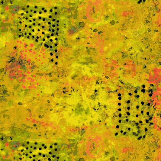 Marcia Derse Essentials - Spotted Graffiti, Golden Hour - with Windham Fabrics
