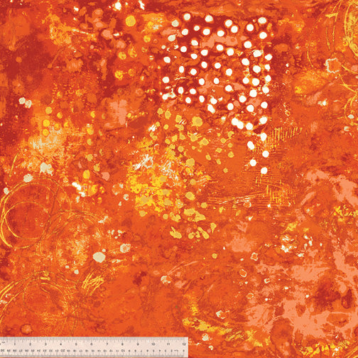 Marcia Derse Essentials - Spotted Graffiti, Citrus - with Windham Fabrics