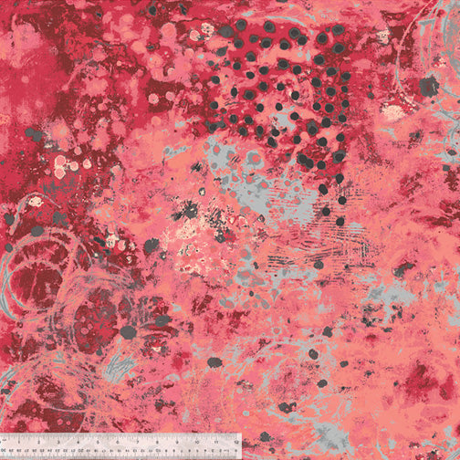 Marcia Derse Essentials - Spotted Graffiti, Coral Garden - with Windham Fabrics