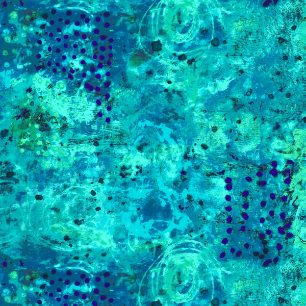 Marcia Derse Essentials - Spotted Graffiti, Blue Hour - with Windham Fabrics