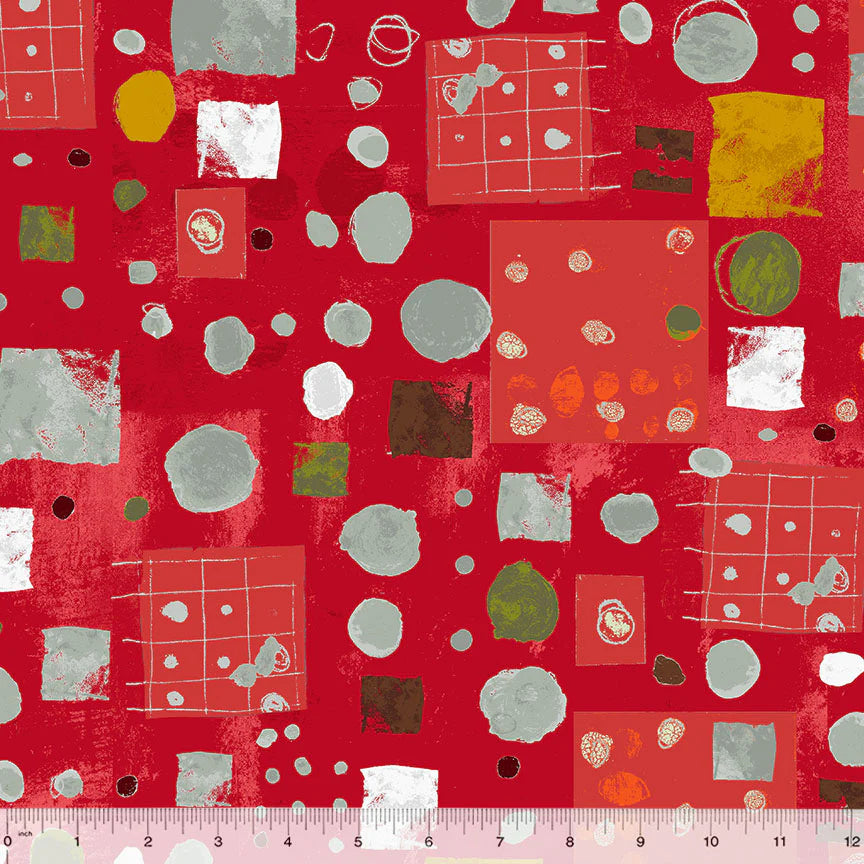Marble Run - Ruby - by Marcia Derse with Windham Fabrics