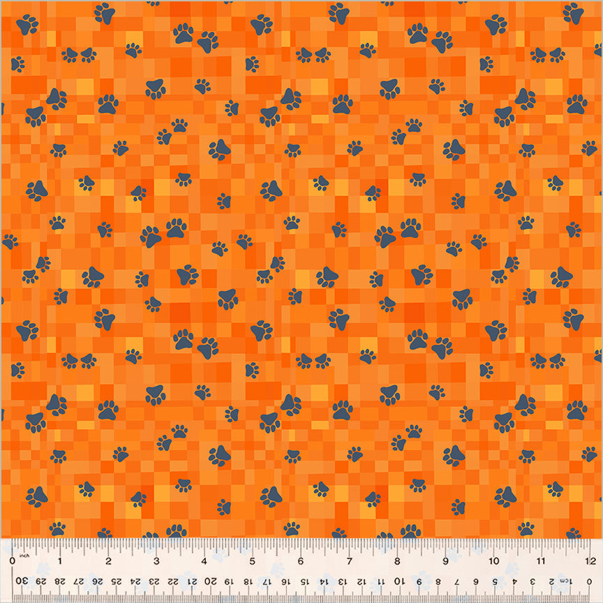 Fur-Ever Friends - Trail Home (Orange) by Gareth Lucas with Windham Fabrics.