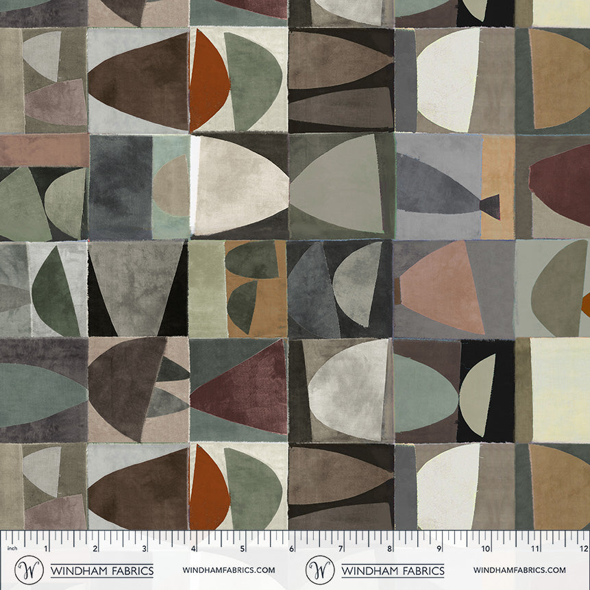 The Flannel One - Baked Clay - Flannel - by Marcia Derse with Windham Fabrics