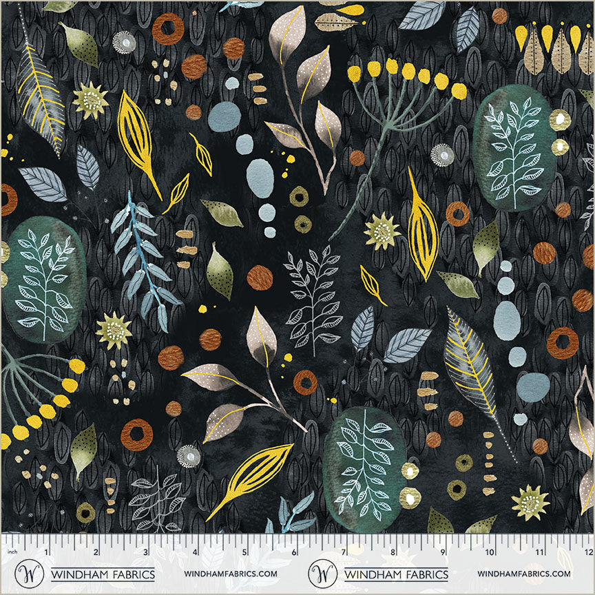 Flora & Form - Onyx - 54779DM-3 by Essoldo Design for Windham Fabrics
