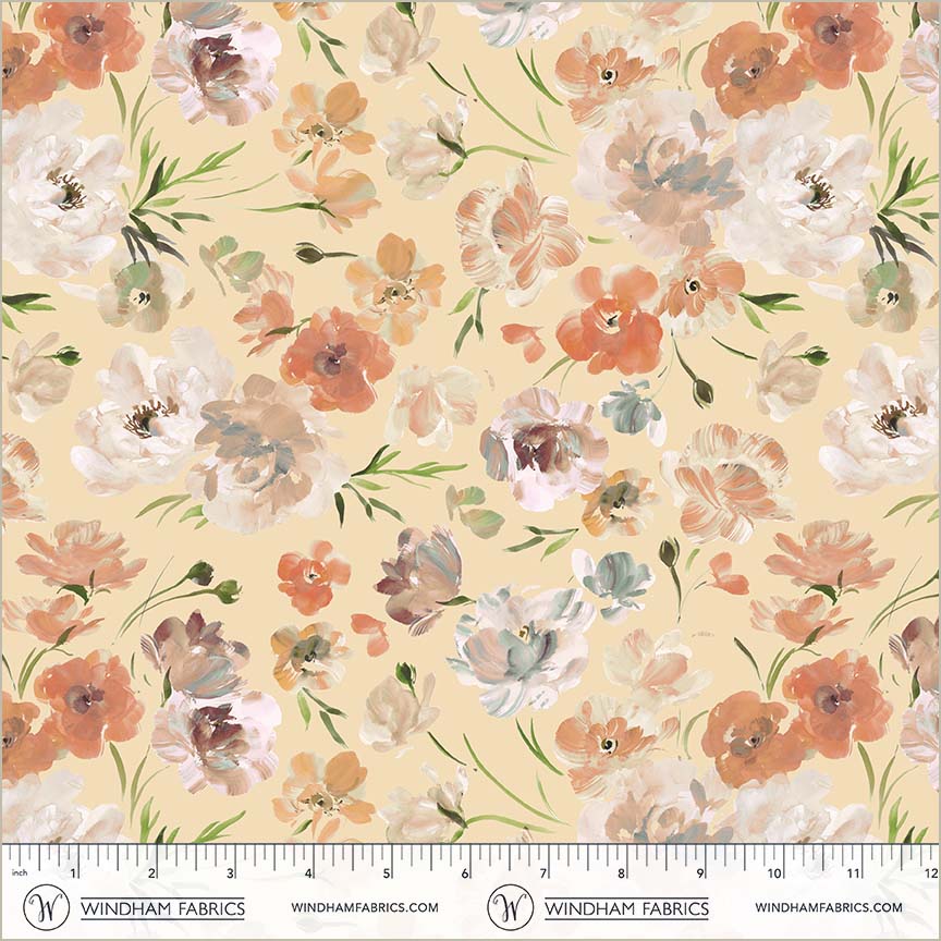 Bloomfield - Ranunculus Blush - by Kelly Ventura with Windham Fabrics