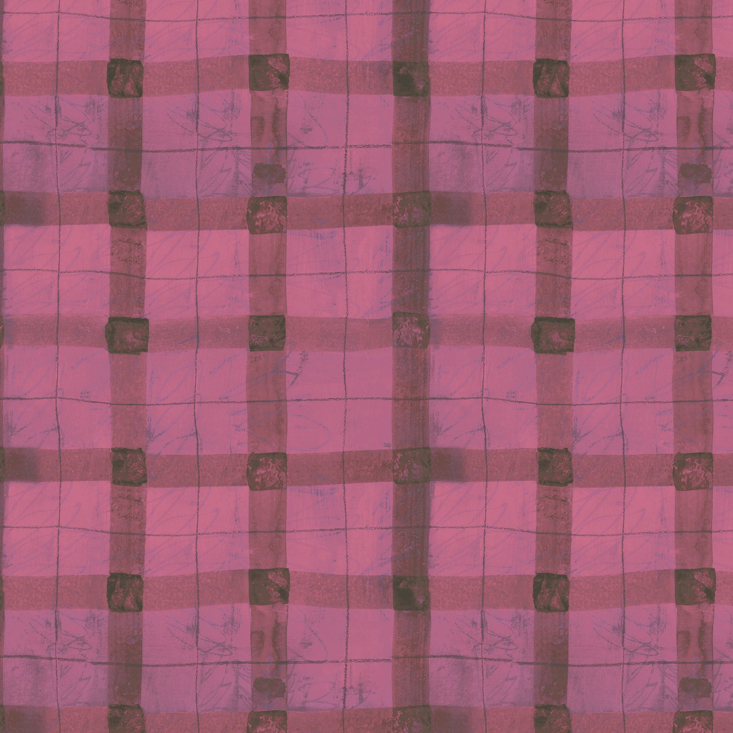 The Plaid One - Beetroot Plaid - by Marcia Derse with Windham Fabrics