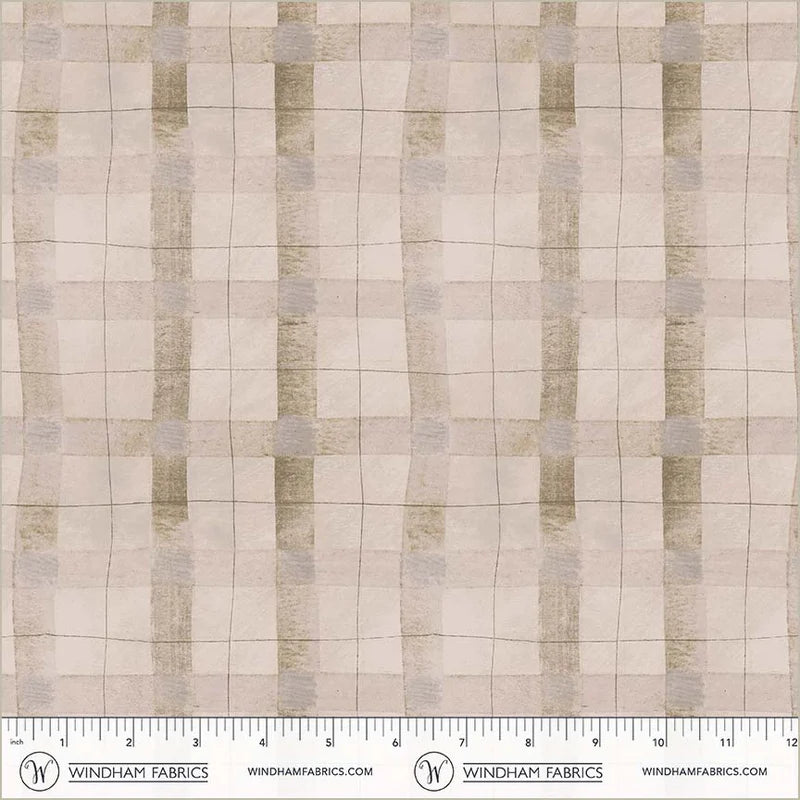 The Plaid One - Oatmeal Plaid - by Marcia Derse with Windham Fabrics