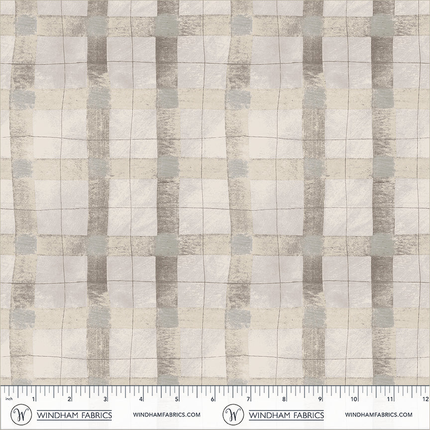 The Flannel One - Oatmeal Plaid - Flannel - by Marcia Derse with Windham Fabrics