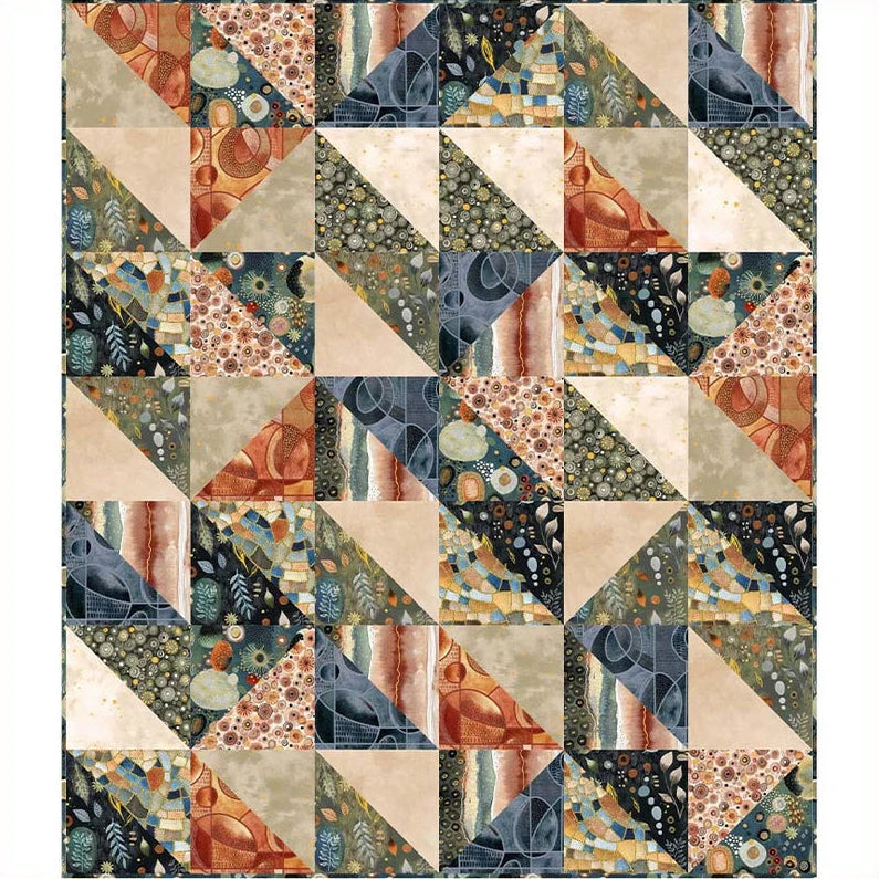 Floral Formation - Digital Quilt Top - Featuring Flora & Form by Essoldo Designs